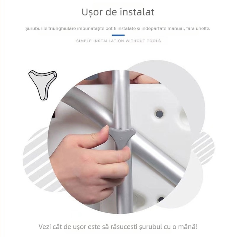 Scaun de baie pentru persoane în vârstă, rotativ, antiderapant, din aliaj de aluminiu, scaun de duș, fără pliere