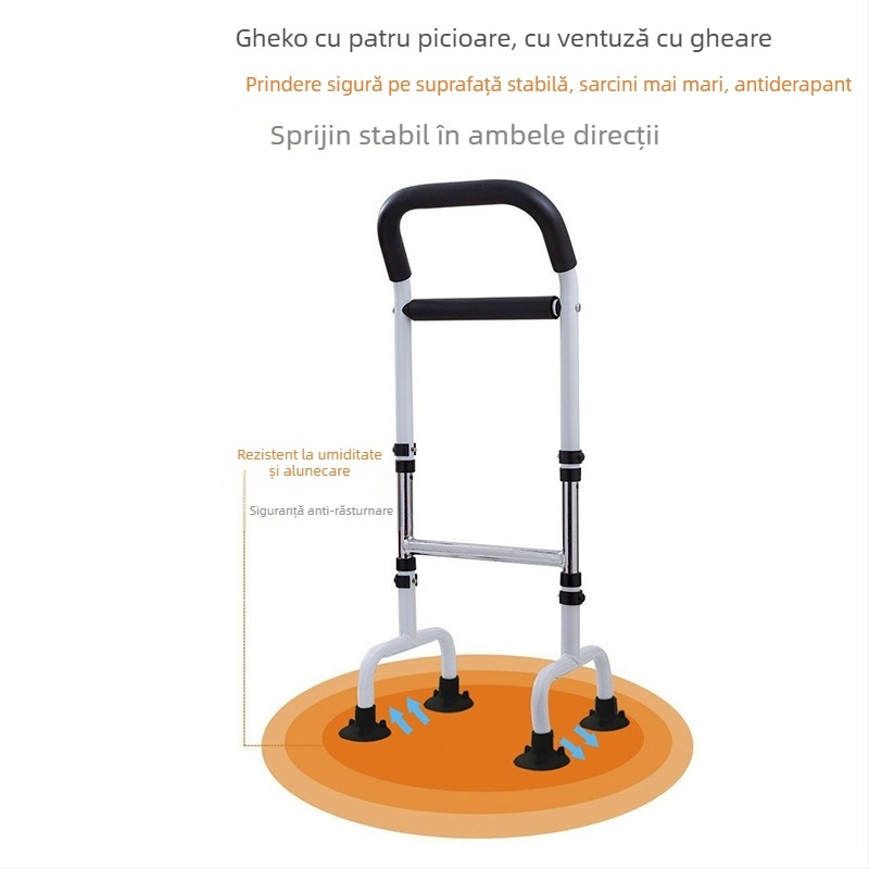 Sprijin pentru pat cu bază pe podea – înălțime reglabilă, ajutor multifuncțional pentru ridicare pentru persoanele în vârstă și femeile însărcinate