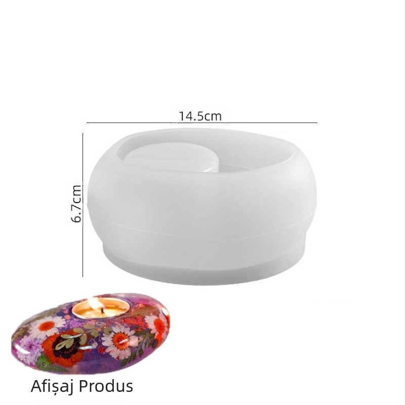 Matriță din silicon pentru lumânări – 3D rotund/oval, pentru ornamente din ipsos, matriță pentru coacere (Material: Silicon; Formă: Rotund; Utilizare: Lumânare; Categoria: Matrițe pentru copt)
