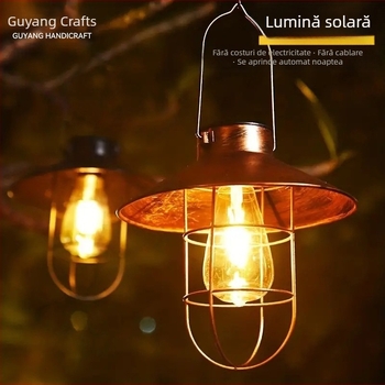 Lumină de peisaj solar TY-K108, corp din fier, LED, IP44