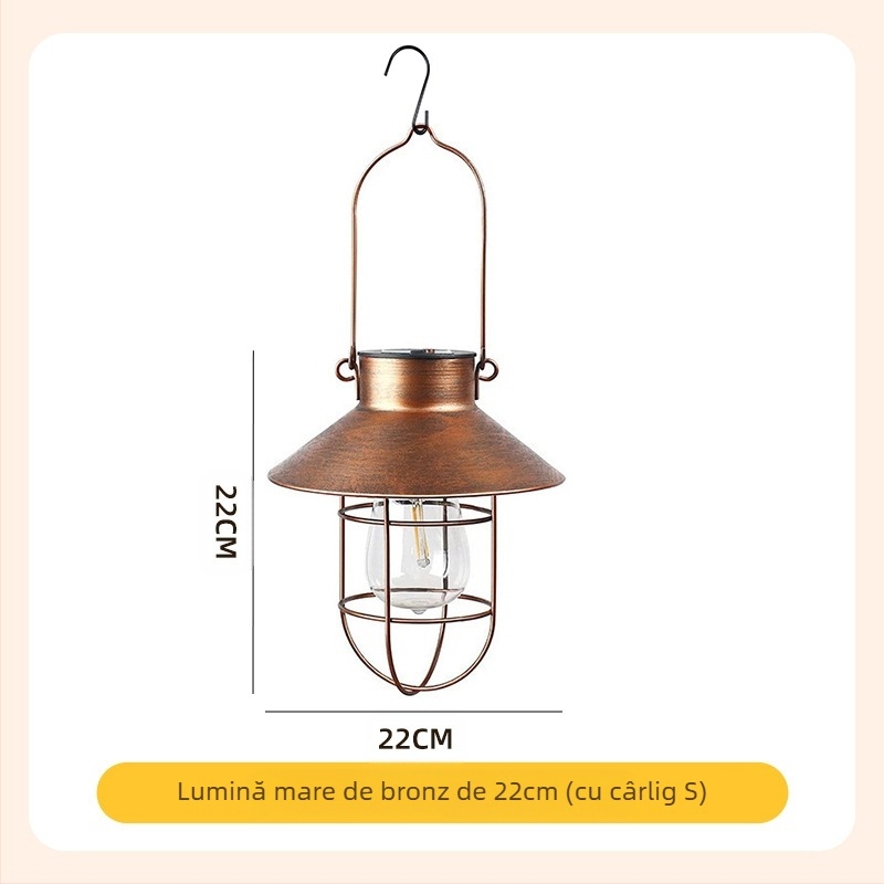 Lumină de peisaj solar TY-K108, corp din fier, LED, IP44