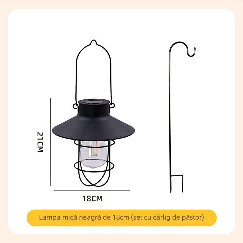 Lumină de peisaj solar TY-K108, corp din fier, LED, IP44