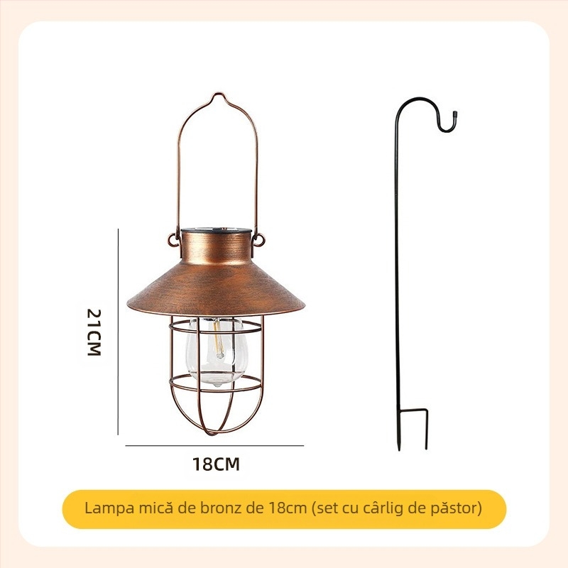 Lumină de peisaj solar TY-K108, corp din fier, LED, IP44