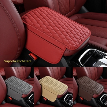 Pernă universală subțire pentru cotiera auto — din piele, crește înălțimea, protecție anti-alunecare, origine Taizhou, Zhejiang; potrivită pentru cotiera a cărei cutie se deschide în sus.