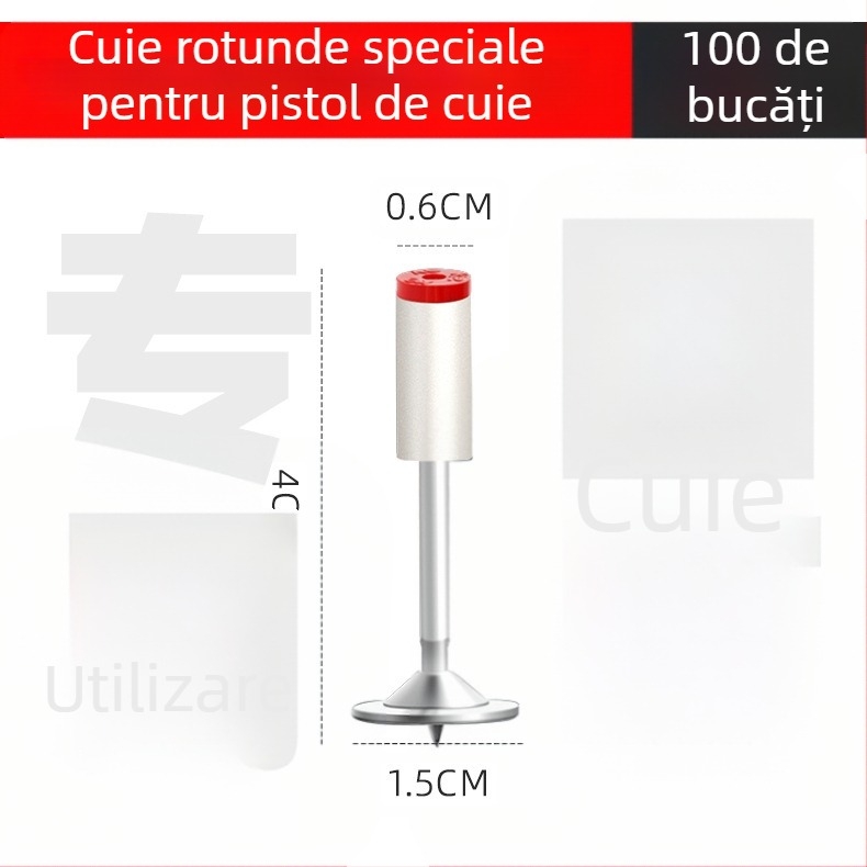 Pistol cuie pentru cadre din lemn; corp din oțel; funcționare cu zgomot redus
