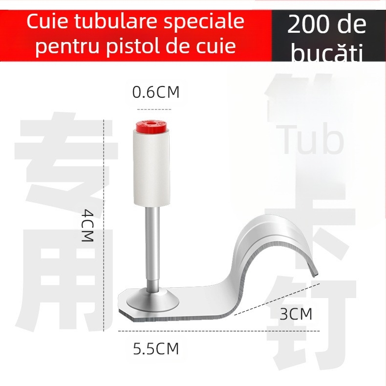 Pistol cuie pentru cadre din lemn; corp din oțel; funcționare cu zgomot redus