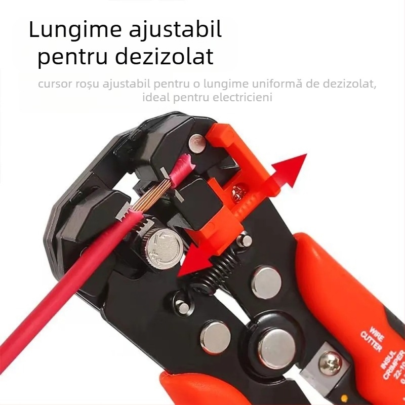 Dezlipitor cabluri pentru electricieni cu acționare automată, dinți de patru și trei, cap plat, greutate 0,362 kg, brand Shandong Sike Tools