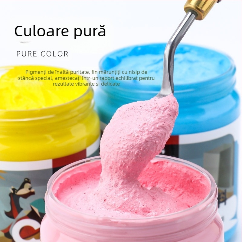 Kit pigmenți pentru pictură cu textură de la Zhongsheng Painting Material, bază de propilenă, 300 mlcapacitate, 36 sticle pe cutie, autorizare IP pentru creație artistică