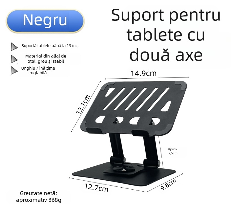 Suport de birou pentru telefon și tabletă, rotire de 360°, din aliaj de aluminiu, design în formă de desen animat, multifuncțional