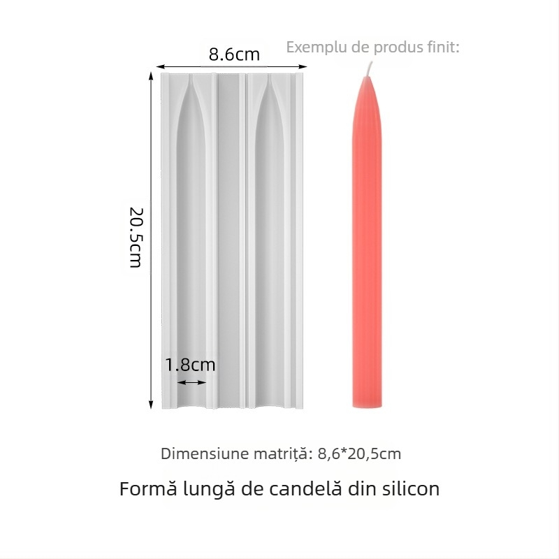 Formă din silicon pentru lumânări - formă neuniformă, pentru lumânări conice, matriță de copt