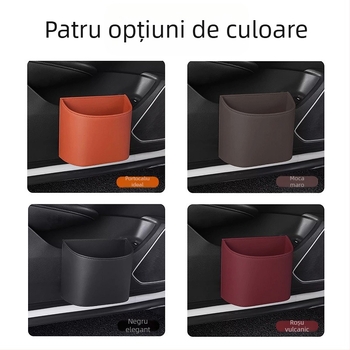 TIHOM Cutie de depozitare pentru spatele scaunului, pentru prindere prin agățare – Organizator interior multifuncțional, din rășină sintetică și piele naturală, utilizare universală în mașină