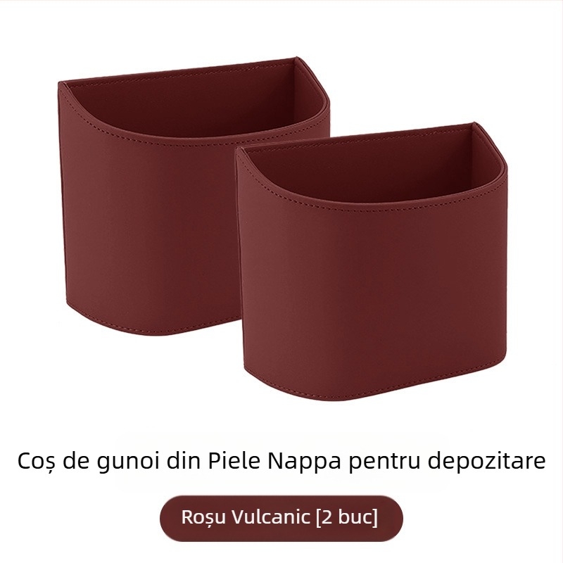 TIHOM Cutie de depozitare pentru spatele scaunului, pentru prindere prin agățare – Organizator interior multifuncțional, din rășină sintetică și piele naturală, utilizare universală în mașină
