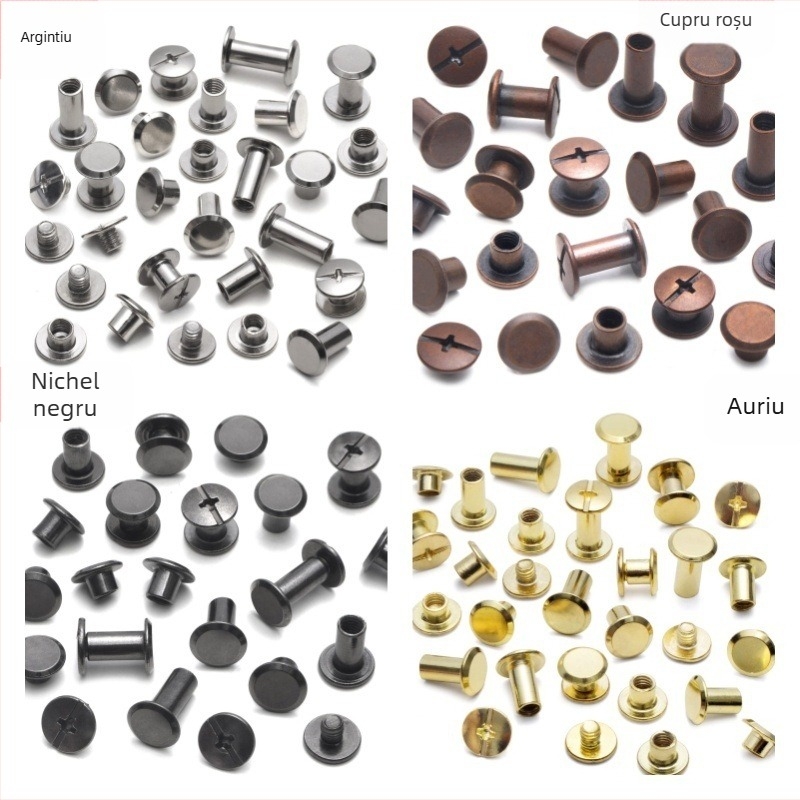 Rivete pentru albume foto Ruicheng - rivete DIY cu șurub, seturi 110/90, pentru genți, haine, pantofi și accesorii