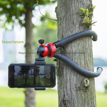 Suport de filmare de sus cu trepied caracatiță pentru telefon/DSLR — portabil, extensibil pentru selfie, silicon, design IP