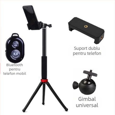 Suport de filmare de sus cu trepied caracatiță pentru telefon/DSLR — portabil, extensibil pentru selfie, silicon, design IP