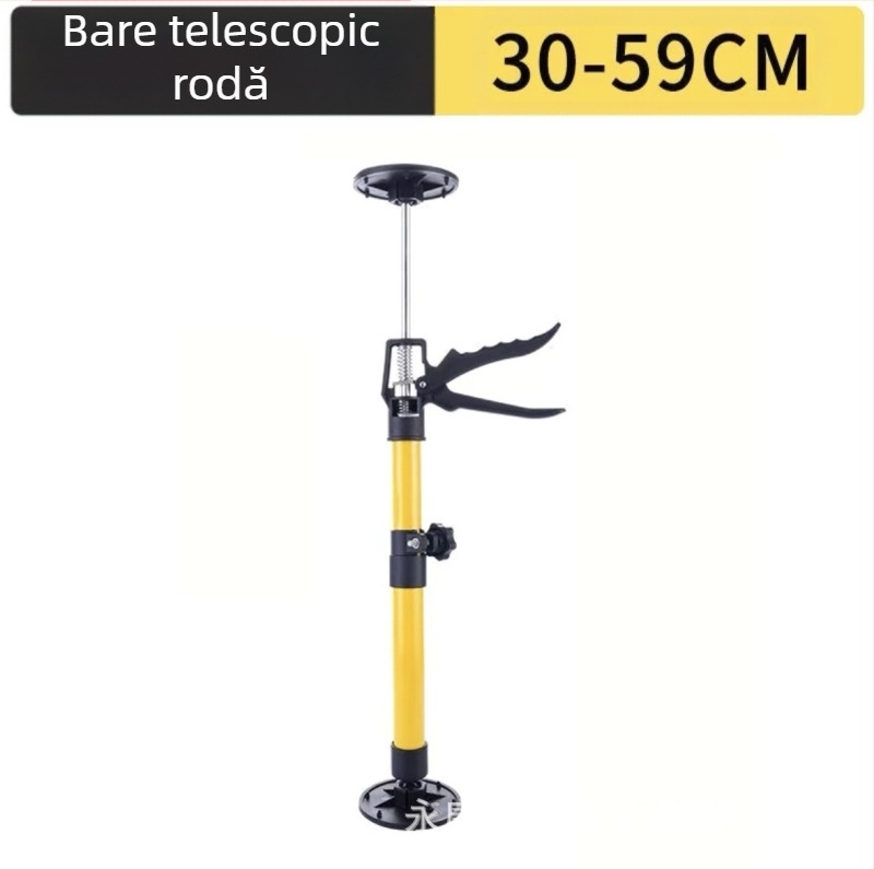 Suport de montaj pentru dulapuri suspendate, cu tijă telescopică, suport pentru gips-carton și unelte de tâmplă pentru plafon