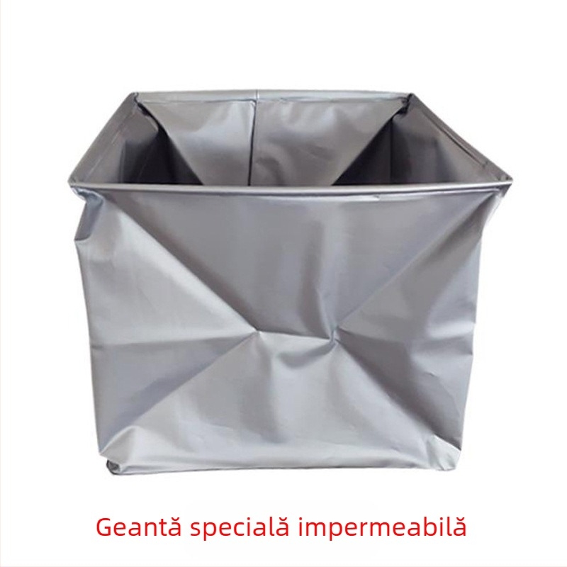 Bafuluo cărucior de cumpărături cu capac pliabil, două roți – plastic PP, capacitate 35 kg, logo personalizat