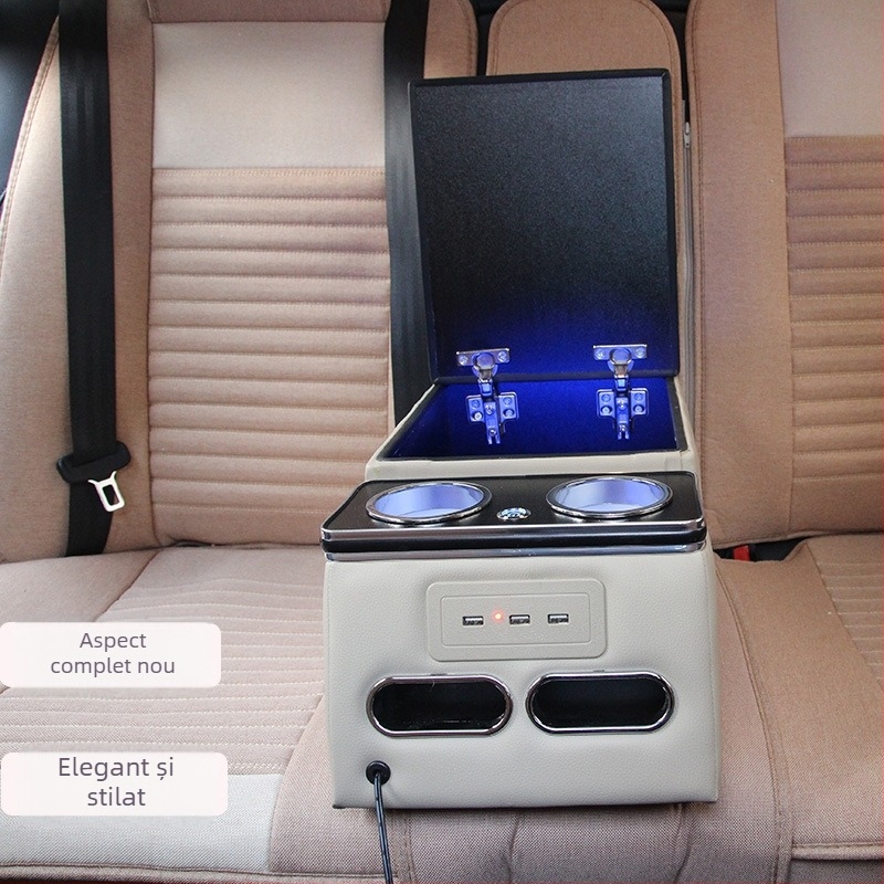 Cutie de depozitare pentru cotiera din spate, din lemn, pentru Volkswagen – model 1120, personalizare disponibilă, greutate 4,5