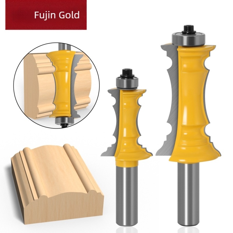 Freză pentru lemn - freză cu mâner 1/2 pentru panoul frontal al sertarului; freză pentru panouri de ușă ale dulapului/kuchină; freză pentru gravură în lemn; compatibilă cu mai multe unelte; pentru lemn/MDF/placi sintetice/laminate