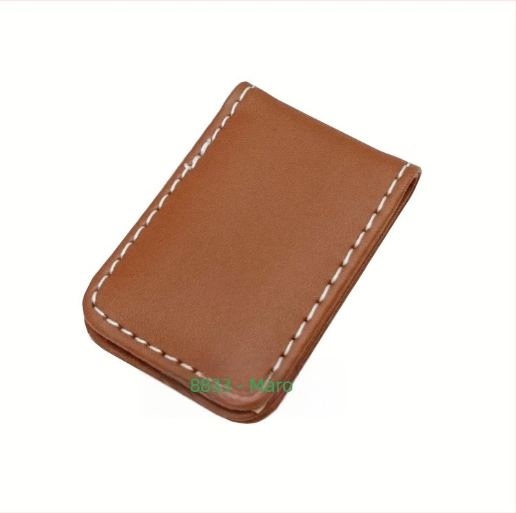 Clip magnetic pentru bani, unisex, PU piele, 1 pli, deschidere expusă, formă verticală pătrată, modele HC-8833/HC-8844/HC-9090