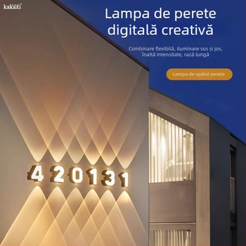 Lampa de perete LED KAKAXI, corp din aluminiu, abajur PC, 220V, CE