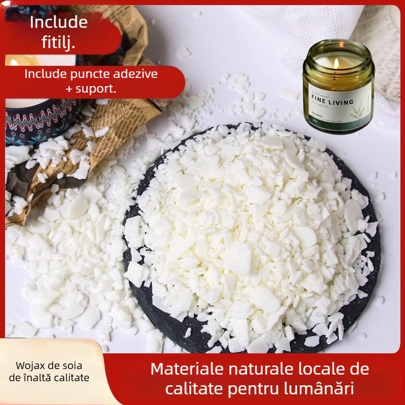 Material DIY pentru lumânări din ceară de soia – lumânare parfumată artizanală, în formă de fulgi; Brand: Flower with me; Material: Ceară de soia; Confecționat: Manual; Tip lumânare: Aromat; Formă: Fulgi