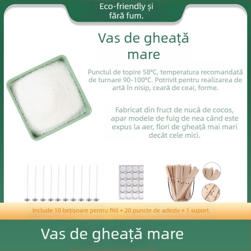 Material DIY pentru lumânări din ceară de soia – lumânare parfumată artizanală, în formă de fulgi; Brand: Flower with me; Material: Ceară de soia; Confecționat: Manual; Tip lumânare: Aromat; Formă: Fulgi