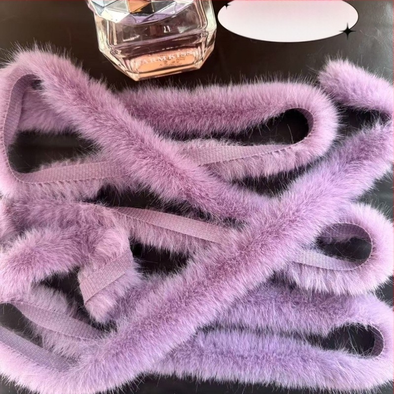 Fâșii din blană artificială de tip mink pentru DIY – margine brută, decor pentru haine și felinarelor palatului
