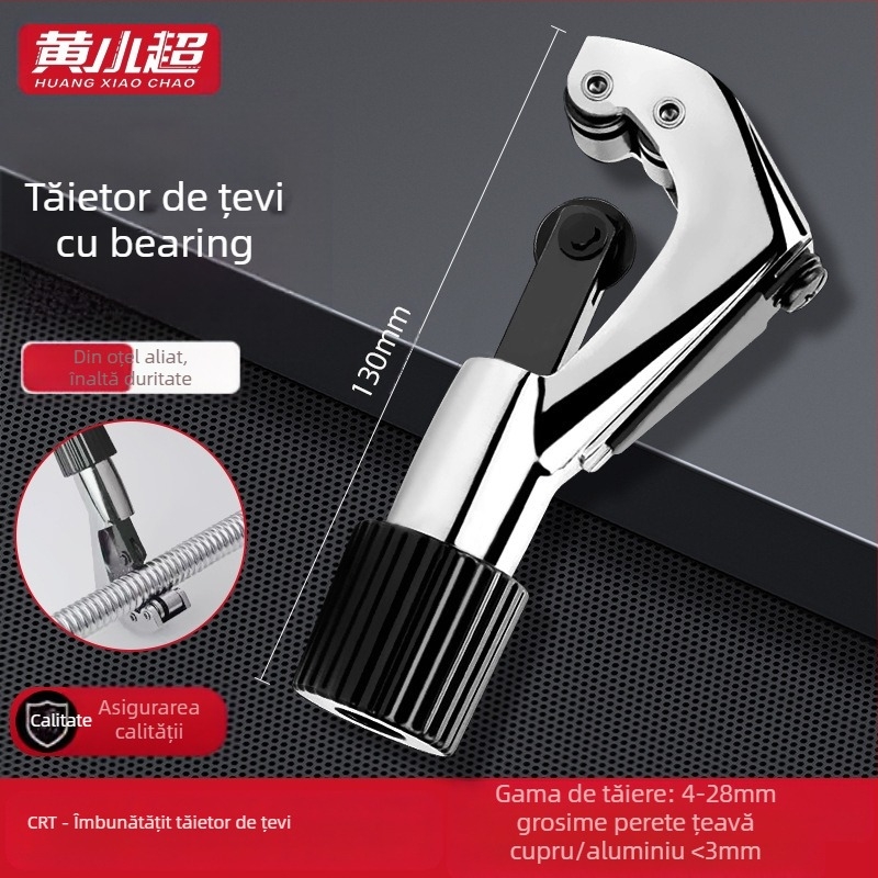 Tăietor de țevi cu lamă din oțel inoxidabil, mecanism cu rulmenți, rolă pentru tăierea țevi metalice, din cupru și din plastic