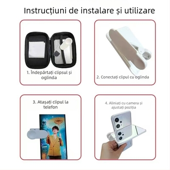 TH-217 Lentilă clip-on universală pentru telefon – Reflexie selfie, efect Sky Mirror – Shenzhen