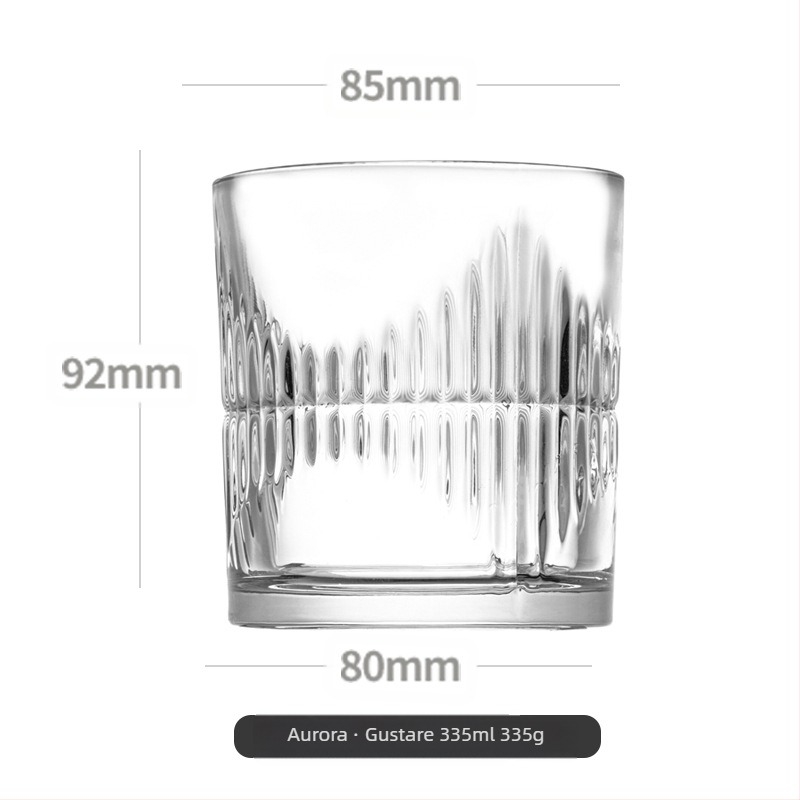 Set pahare whisky din cristal (4 buc., 301–400 ml, cutie cadou, logo imprimat)