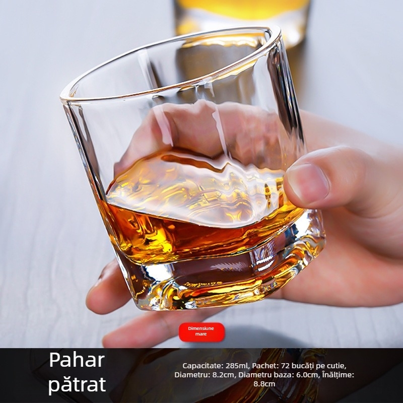 Set pahare whisky din cristal (4 buc., 301–400 ml, cutie cadou, logo imprimat)