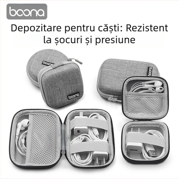 BN-F003 husă de depozitare pentru accesorii digitale | Material Oxford, capacitate 1 kg | pentru căști Bluetooth, cabluri, încărcătoare și unități USB