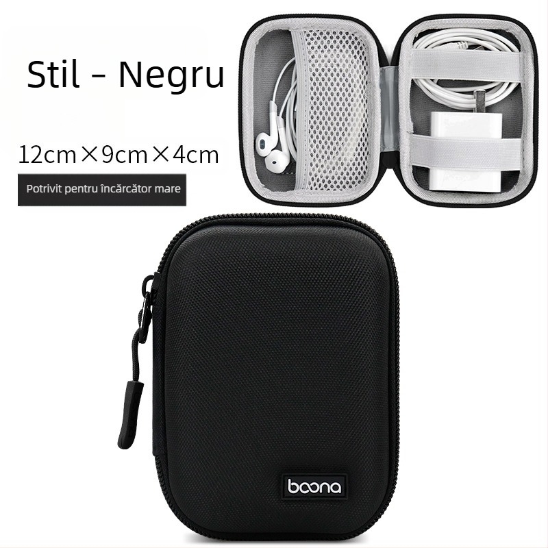 BN-F003 husă de depozitare pentru accesorii digitale | Material Oxford, capacitate 1 kg | pentru căști Bluetooth, cabluri, încărcătoare și unități USB