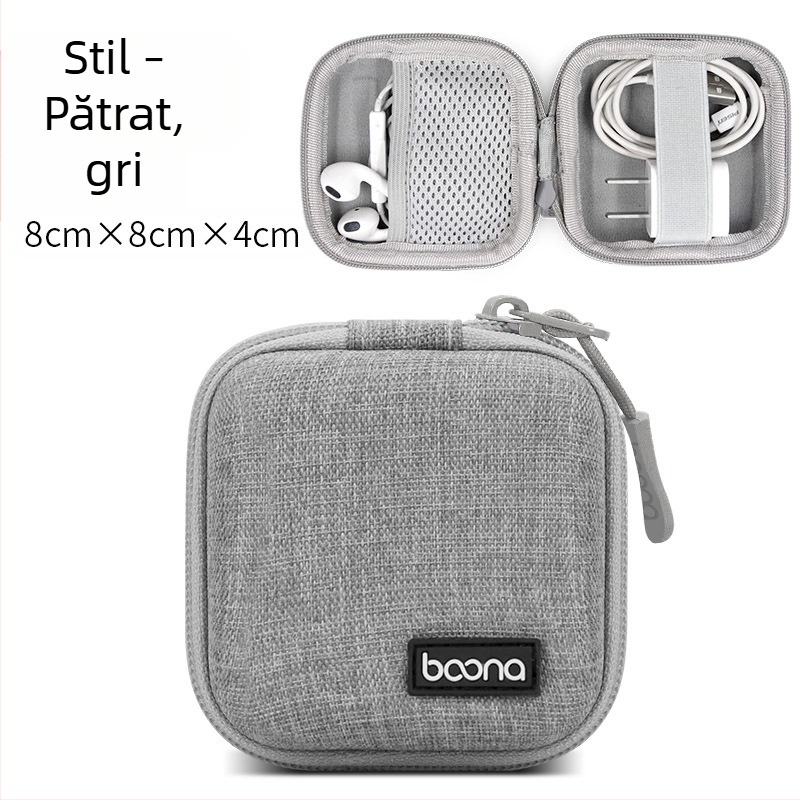 BN-F003 husă de depozitare pentru accesorii digitale | Material Oxford, capacitate 1 kg | pentru căști Bluetooth, cabluri, încărcătoare și unități USB