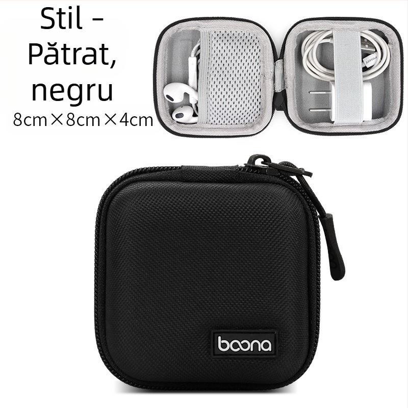 BN-F003 husă de depozitare pentru accesorii digitale | Material Oxford, capacitate 1 kg | pentru căști Bluetooth, cabluri, încărcătoare și unități USB