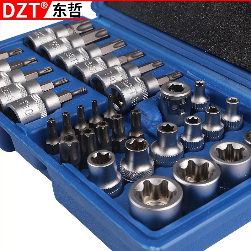 Set pneumatic pentru reparații auto, 12 piese, din oțel S2, finisaj mat, cu suprafață nervurată, MF