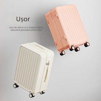 Valiză de călătorie ABS+PC, roți universale, fermoar, pentru călătorii de afaceri