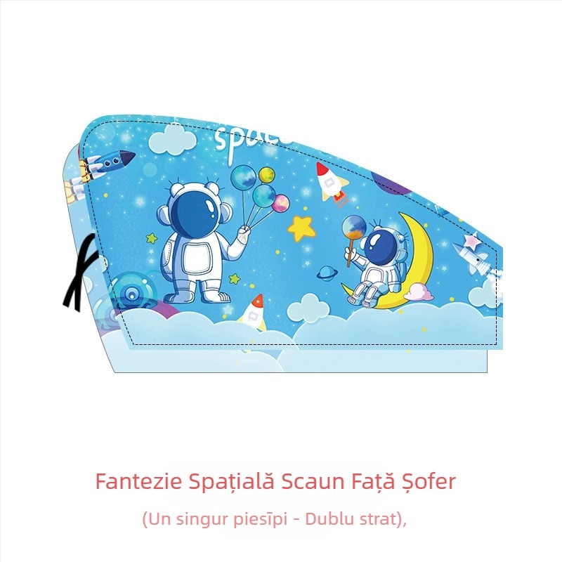 Perdea de protecție solară pentru mașină, retractabilă, cu magnet, din bandă argintie, marca On the Way.