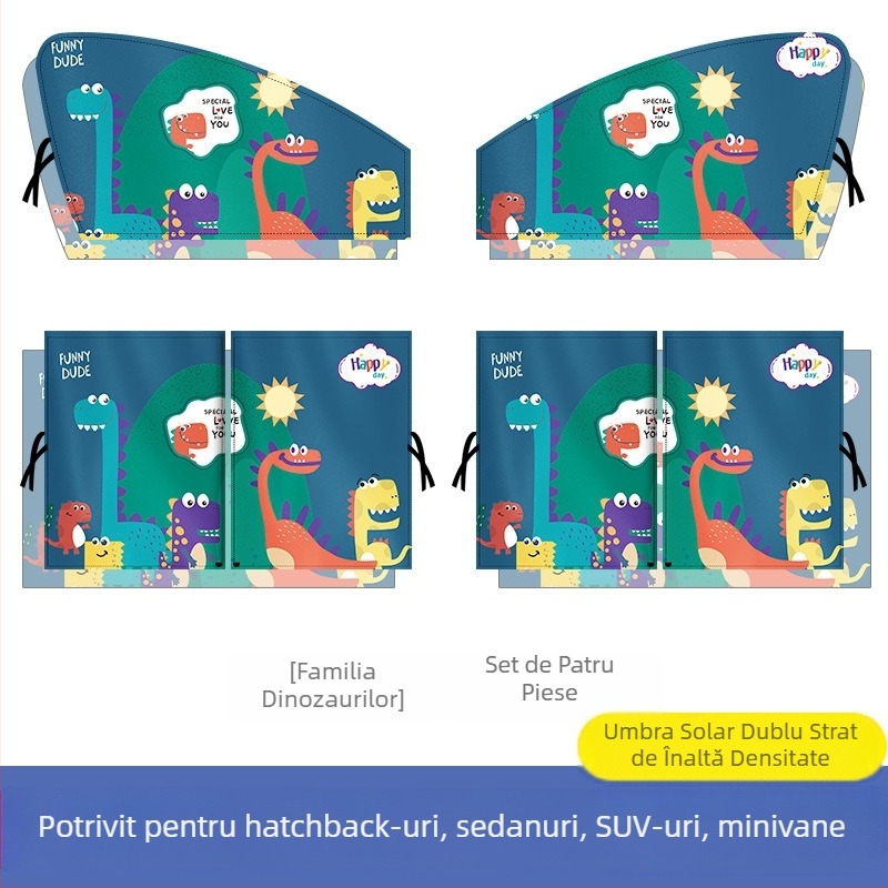 Perdea de protecție solară pentru mașină, retractabilă, cu magnet, din bandă argintie, marca On the Way.