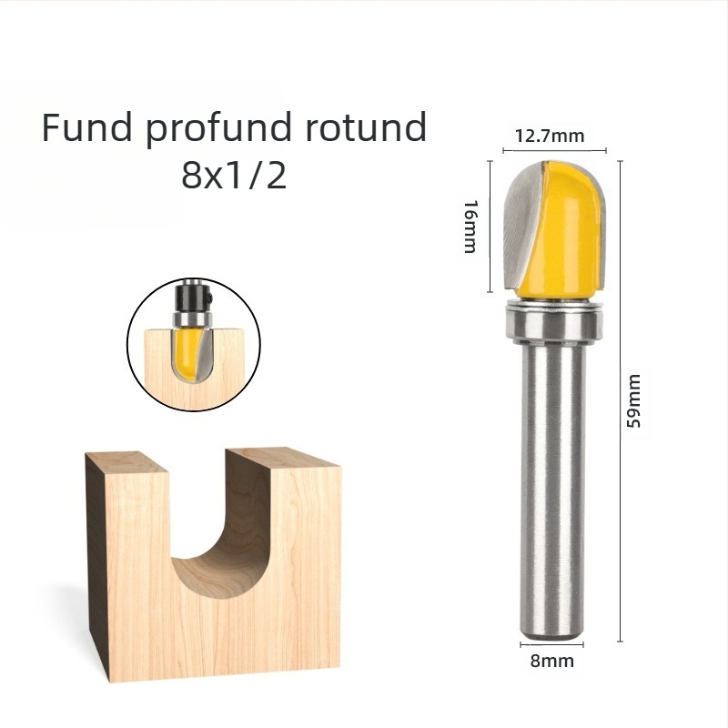 Freză de lemn pentru prelucrare pe suprafață, cu fund adânc circular, fund dublu arc, copiere șabloane, canelare și găuri pentru cheie