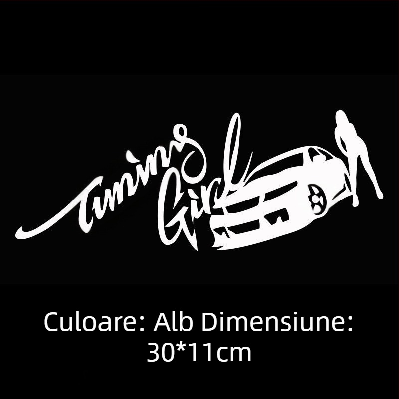 Decaluri pentru sprâncenele farurilor auto cu texte personalizate, material epoxidic, adeziv anti-coliziune, universal