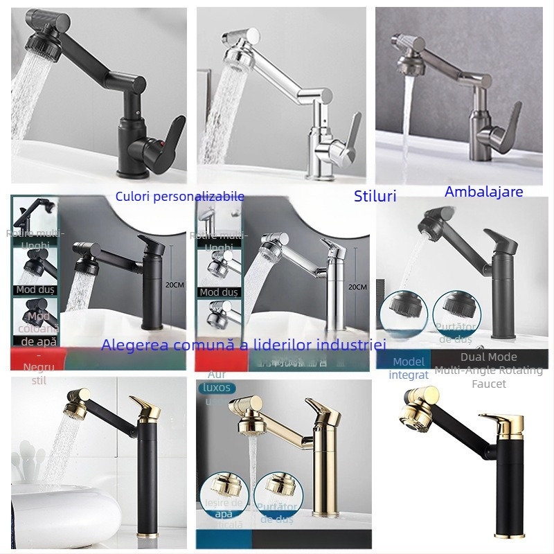 Robinet chiuvetă - oțel inoxidabil, amestec cald/rece, cartuș ceramic, montaj pe bază, 0–70°C