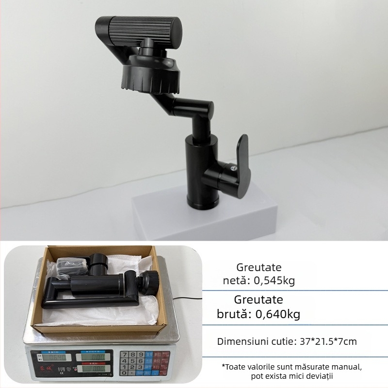 Robinet chiuvetă - oțel inoxidabil, amestec cald/rece, cartuș ceramic, montaj pe bază, 0–70°C