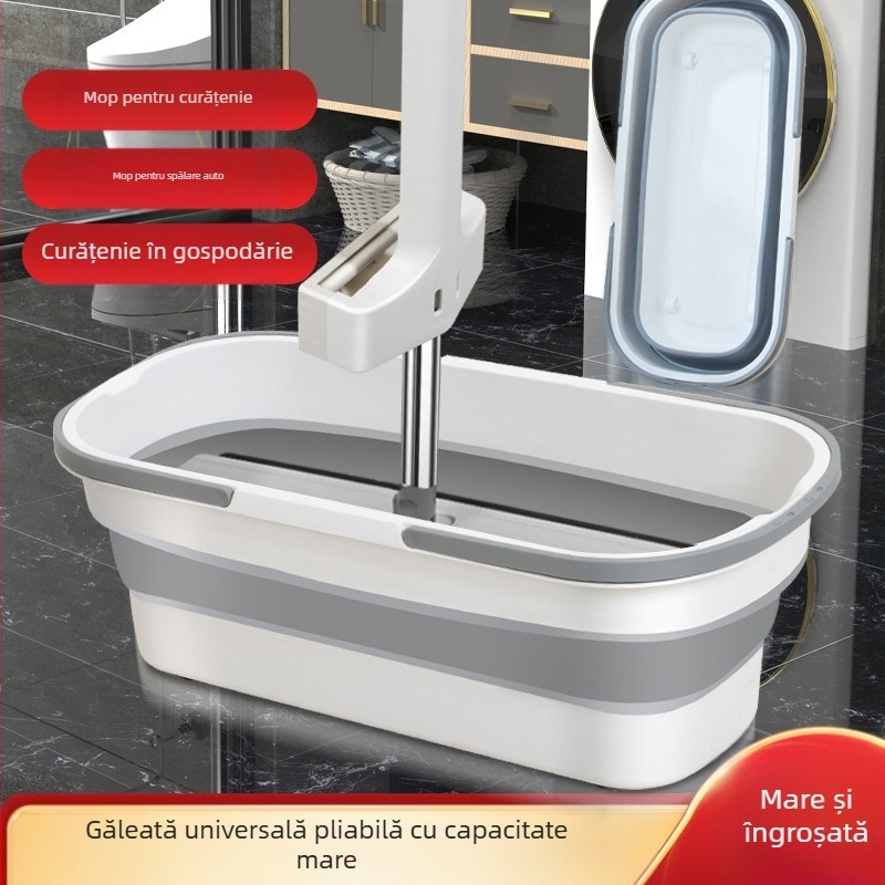 Mop plat Thai shide – microfibră, tijă din oțel inoxidabil, randament de uscare 50–60%, tip Velcro pentru praf