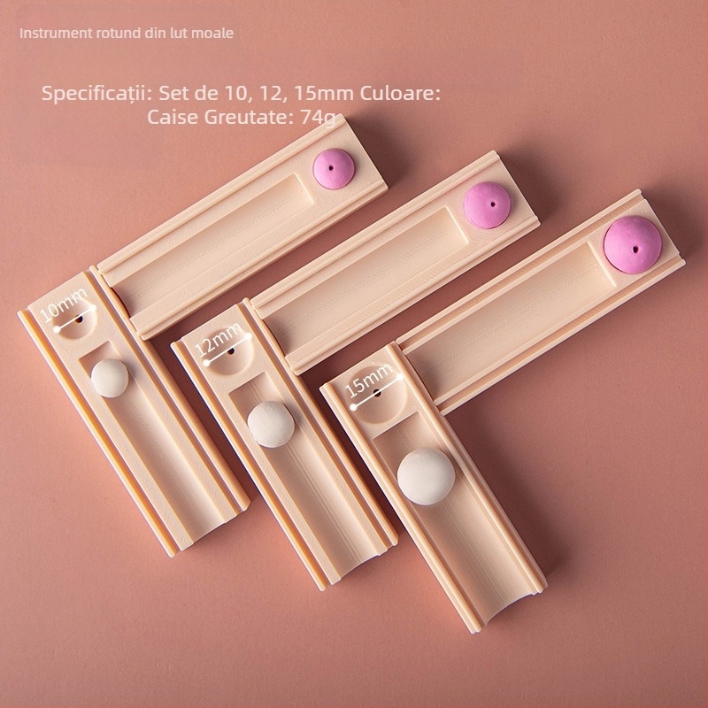 Formator circular pentru lut moale – instrument auxiliar pentru modelarea lutului cu găuri pentru cercei și mărgele de colier (Brand: Easy pottery; Categorie: unelte de coacere; Stil: Geometrie)