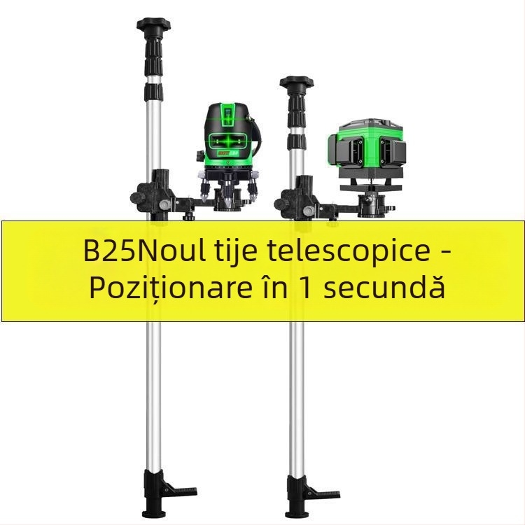 Trepied pentru nivel laser cu înălțime reglabilă, suport infraroșu, tijă telescopică îngroșată, montaj universal pentru tavan