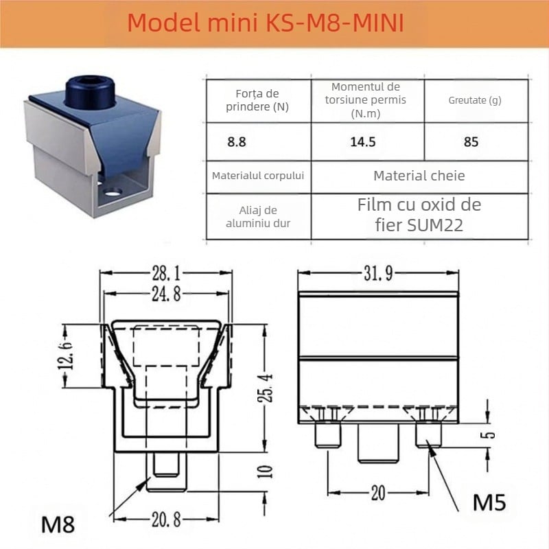 Fixator pentru stația de sudură – fixator de margine multifuncțional cu clemă, antimagnetic, design unilateral