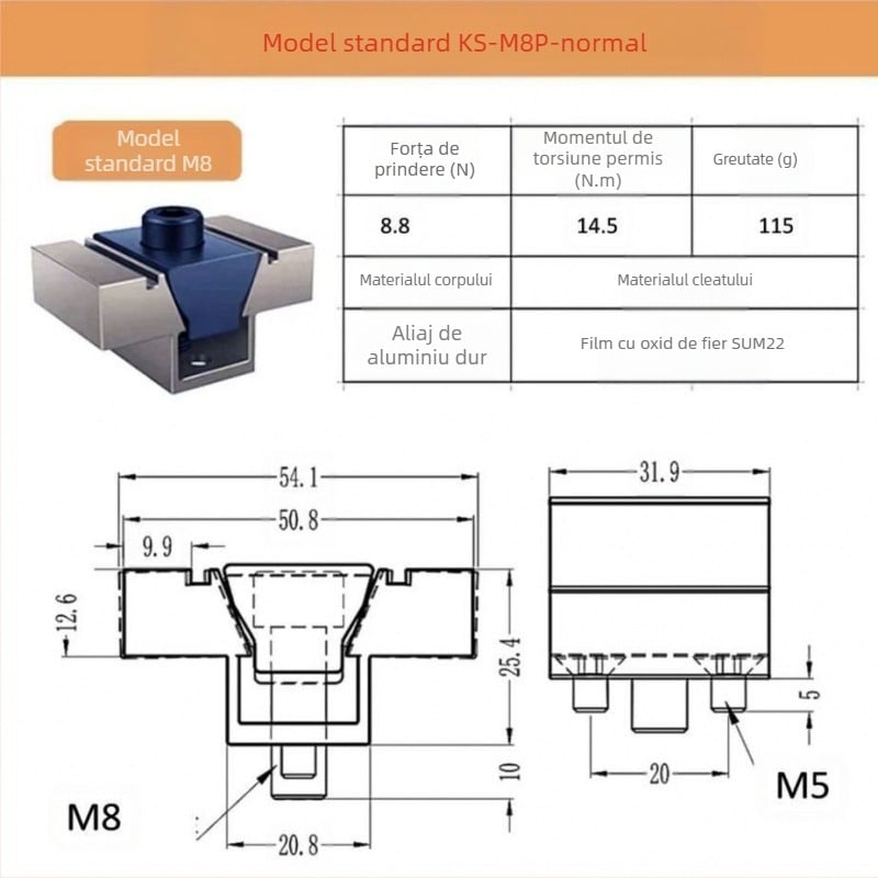 Fixator pentru stația de sudură – fixator de margine multifuncțional cu clemă, antimagnetic, design unilateral