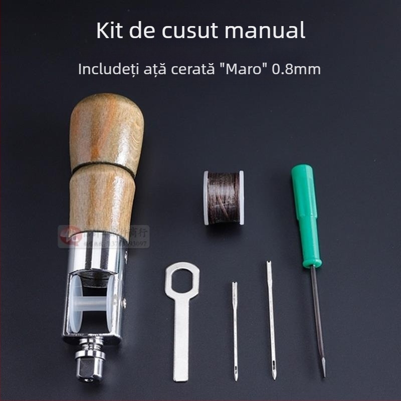 Set de unelte pentru cusut manual cu ace, dalta și unelte de perforare (Categorie: Pin; Marcă: Altele; Material: Altele; Stil: Creativ)